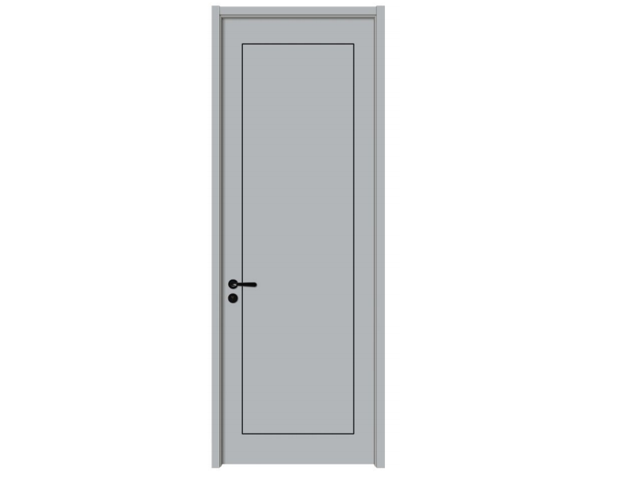 N-87 Hollow Core Door - Gold Aluminum Strips