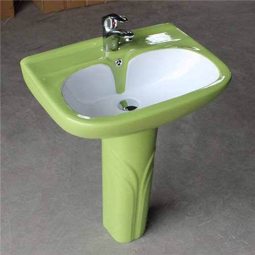 M-306 Pedestal Basin - Green & White