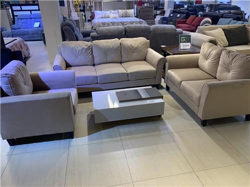 Bentley Beige 3 PC Sofa Set