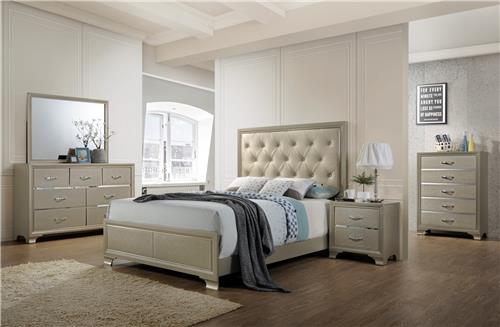 Melody 3PC King Set - Bedframe, Dresser, Mirror