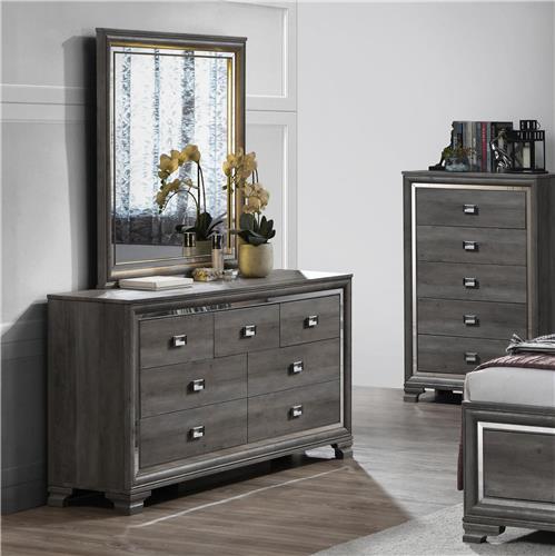 Supernova 3PC King Set - Bedframe, Dresser, Mirror