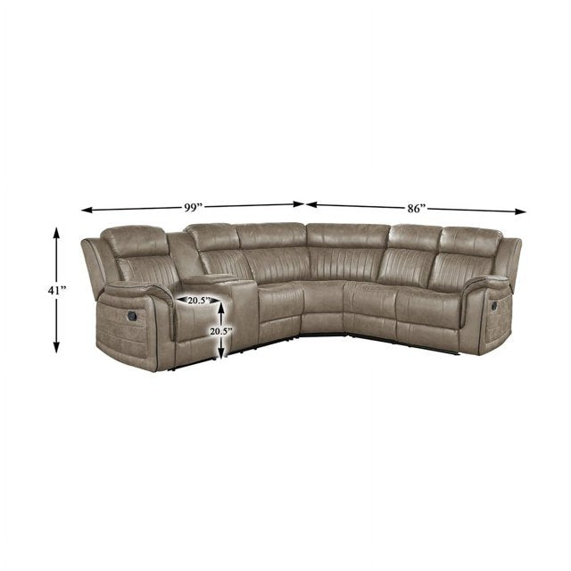 Montana Sectional - Sandy Brown