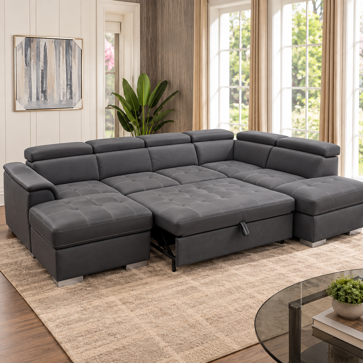 Colossal Comfort Grey Sectional