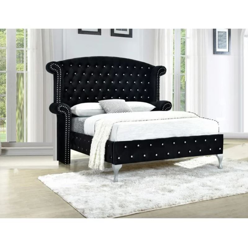Infinity Black 3 PC Set | Bed, Dresser, Mirror