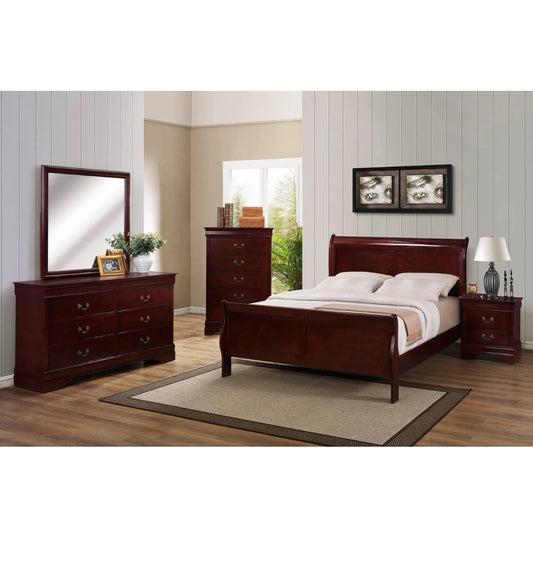 Louis Phillipe Cherry 5 PC Collection | FREE Nightstand