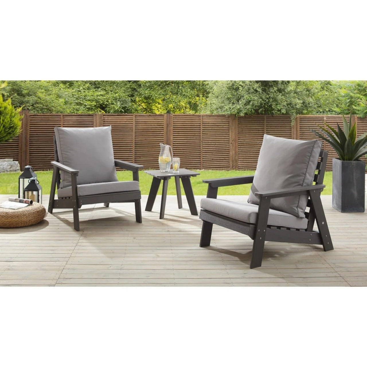 Maui grey 3pcs Patio Set