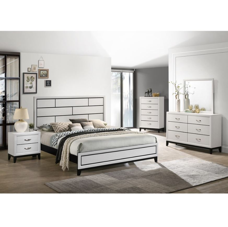 Mystic White 3PC Set | Bed, Dresser, Mirror