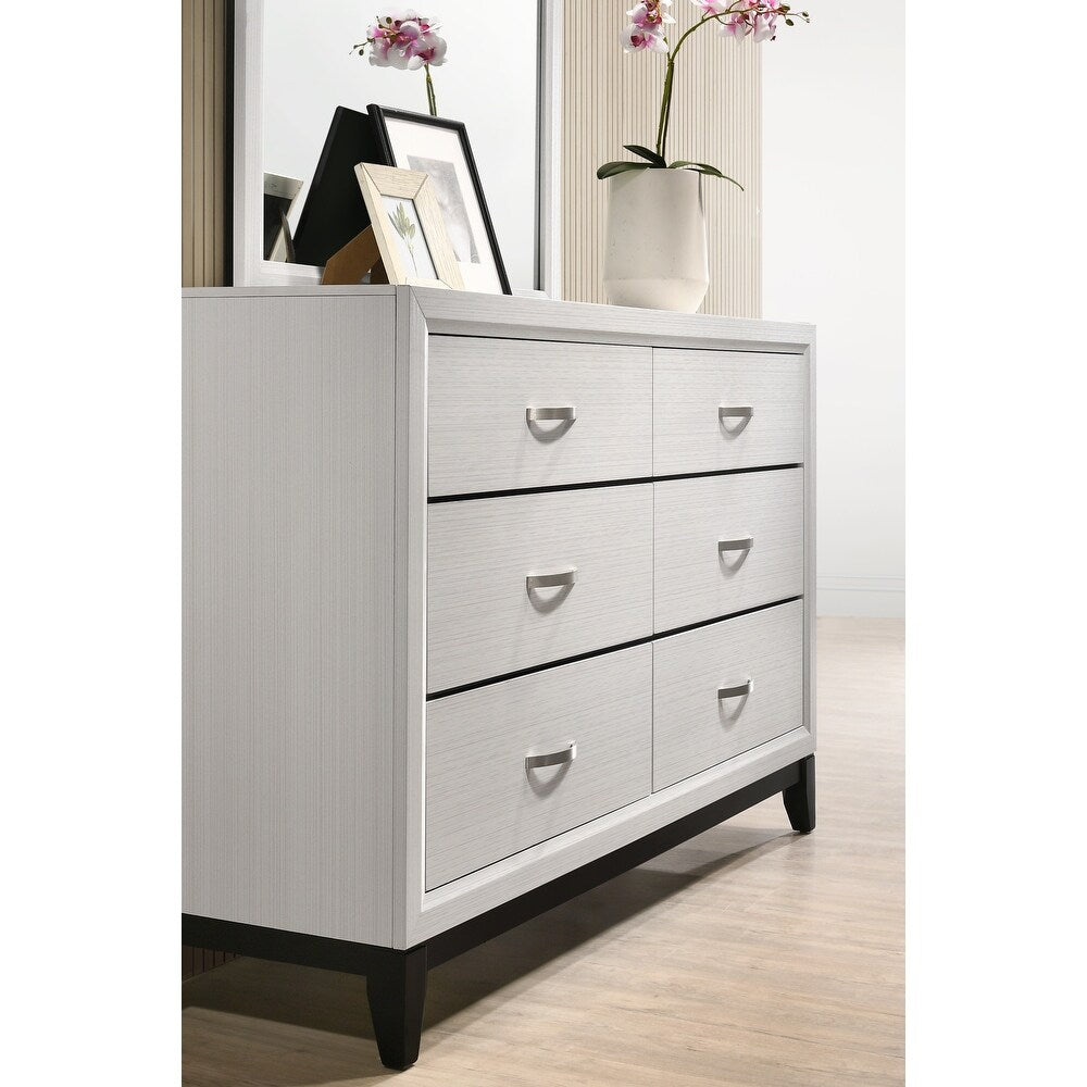 Mystic White 3PC Set | Bed, Dresser, Mirror