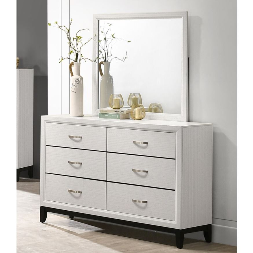 Mystic White 3PC Set | Bed, Dresser, Mirror