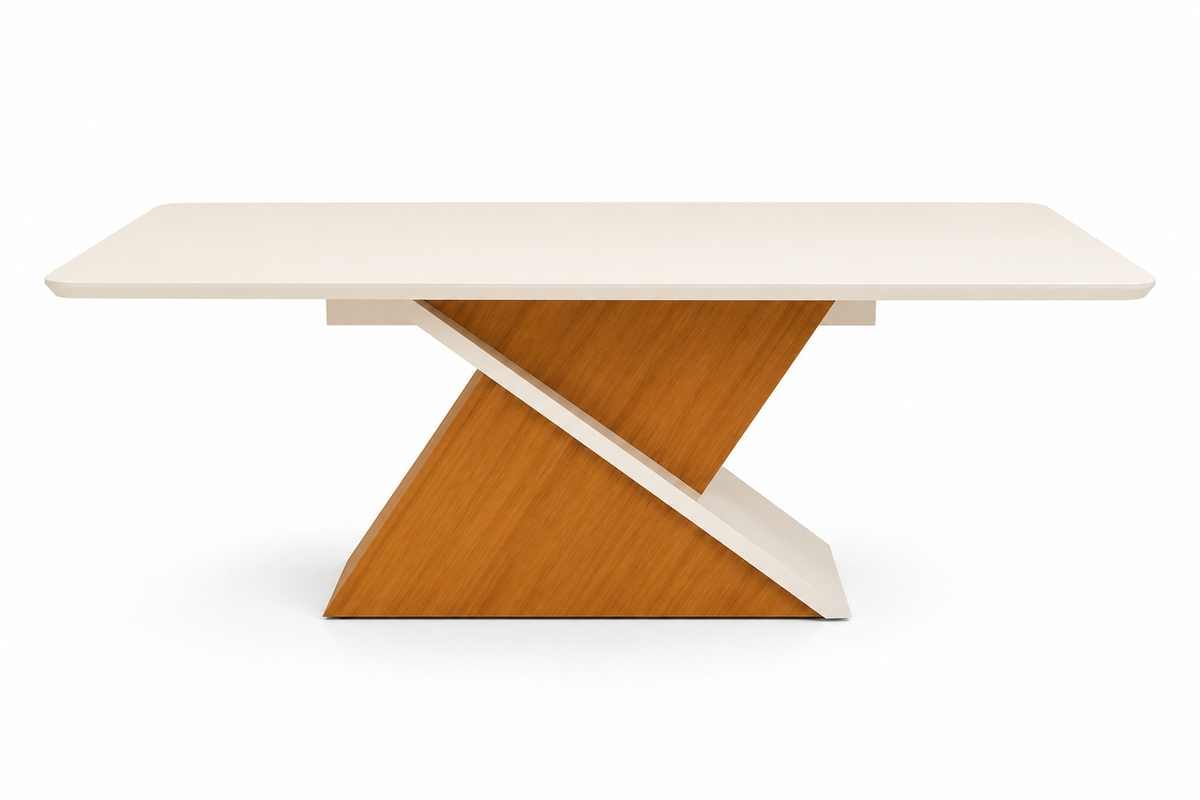 Royal Zafira Off White Table + 6 Jade Kraft Chairs