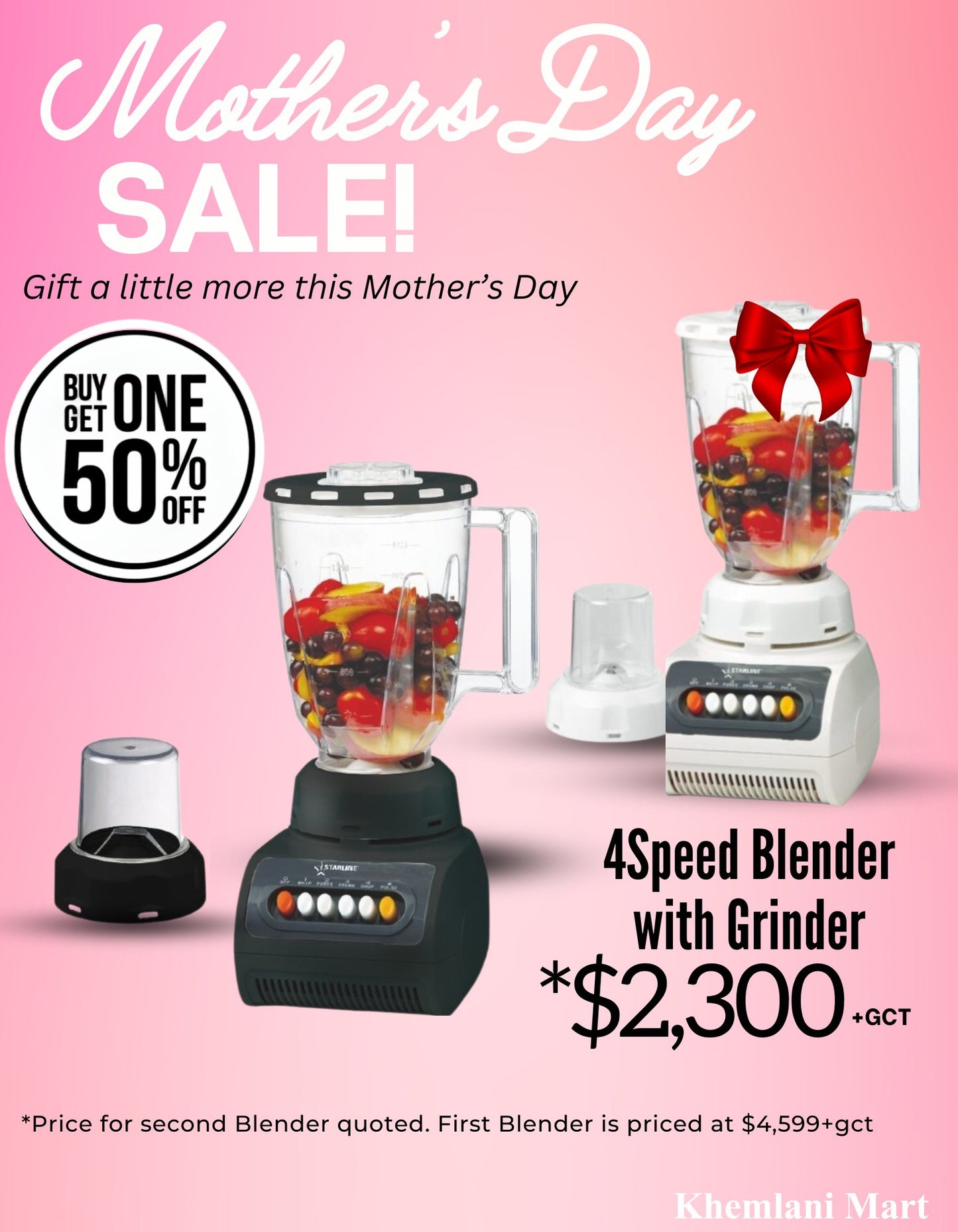 4 Speed Blender - Buy one, get one 50% off