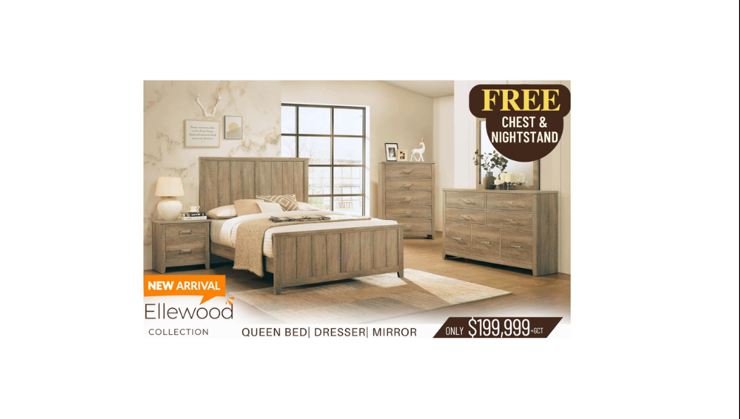 Ellewood 5 Piece Queen Collection | FREE Nightstand