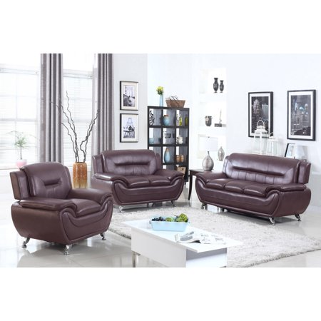 Clara 3 Piece Sofa Set | Brown