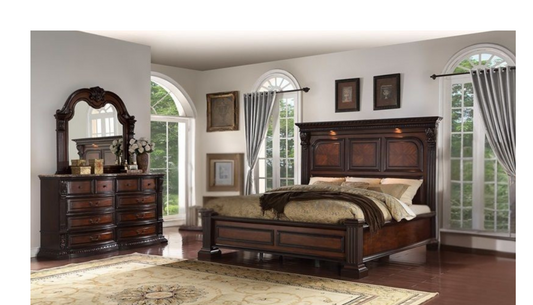 Kingswood 3PC Queen Set - Bedframe, Dresser, Mirror