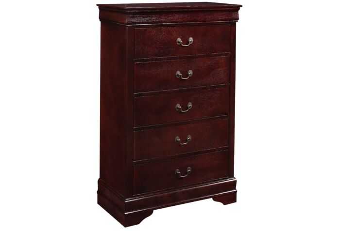 Louis Philippe Cherry 5PC Queen Collection - Free Night Stand