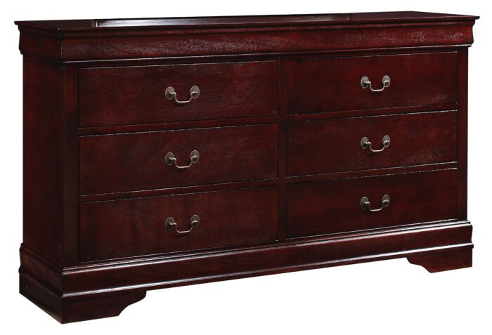 Louis Philippe Cherry 5PC Queen Collection - Free Night Stand