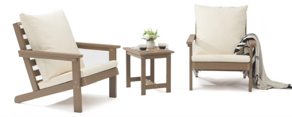 Maui grey 3pcs Patio Set