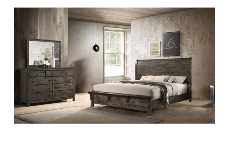 Rockport 3PC King Set - Bedframe, Dresser, Mirror
