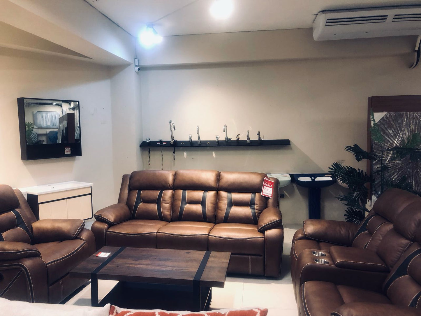 Scotland 3PC Sofa Set - Brown