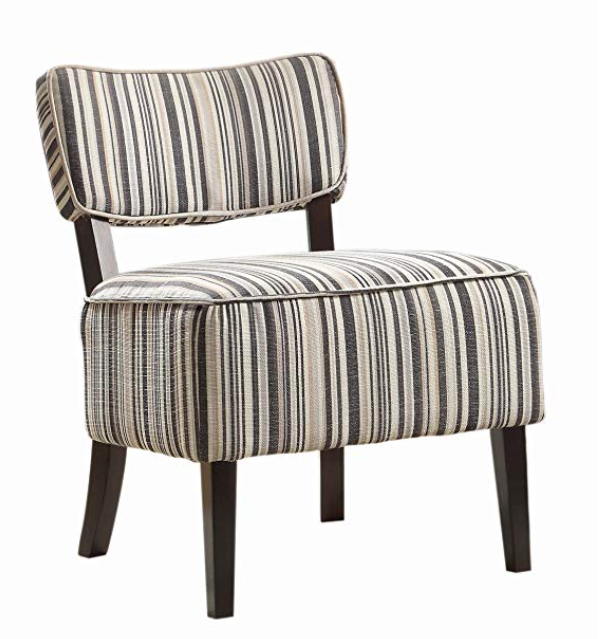 Armless Accent Chair - Striped