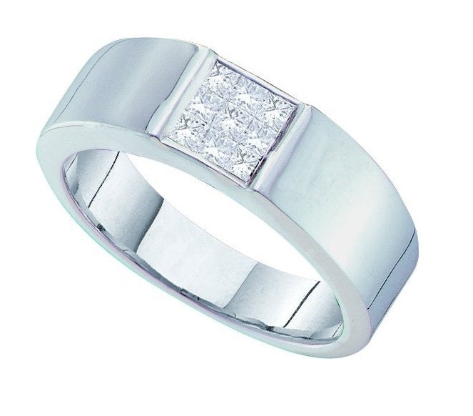 Men's Diamond Band 14K White Gold