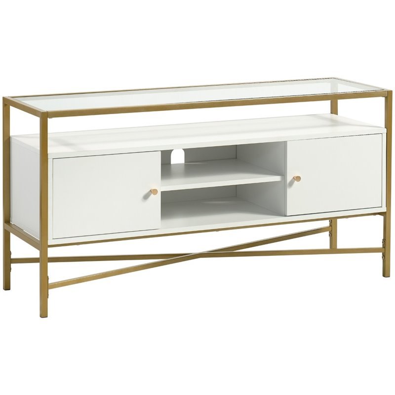 Harper Golden White 55" TV Stand