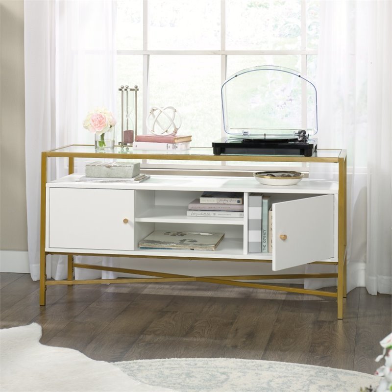 Harper Golden White 55" TV Stand