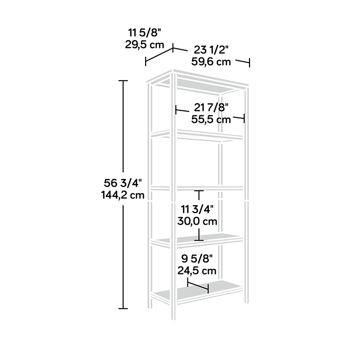 North Avenue Tall Bookcase-Charter Oak Finish