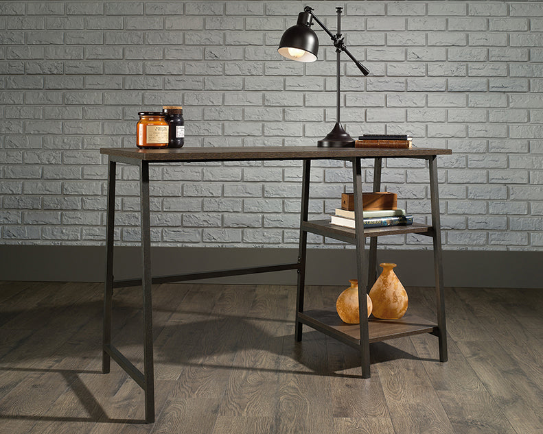 North Avenue Multi Pedestal Desk - Smoked Oak Finish