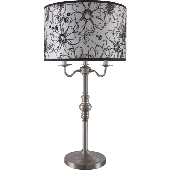 Floral Black and White Lamp 6312T-A