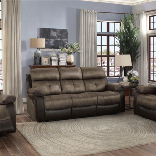 Ascot Reclining Sofa - Brown
