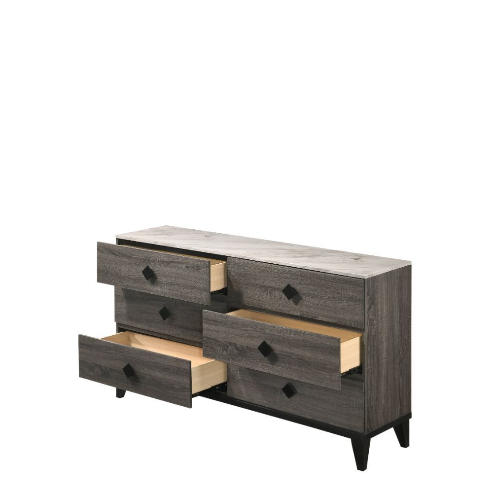 Avalon Dresser & Mirror - Grey
