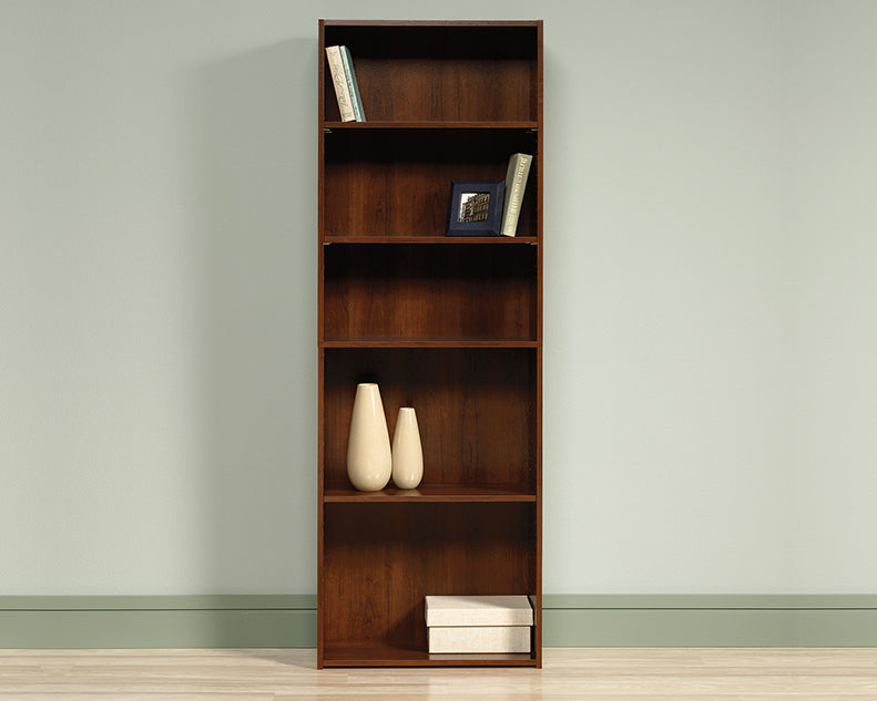 Beginnings 5-Shelf Bookcase - Brook Cherry Finish