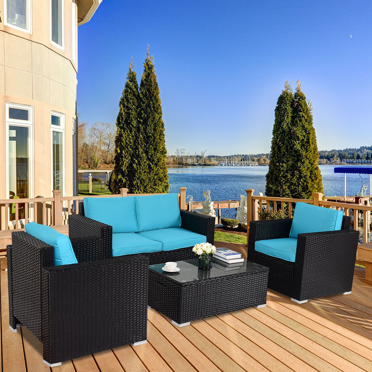 Blue Lagoon 4 Piece Outdoor Set