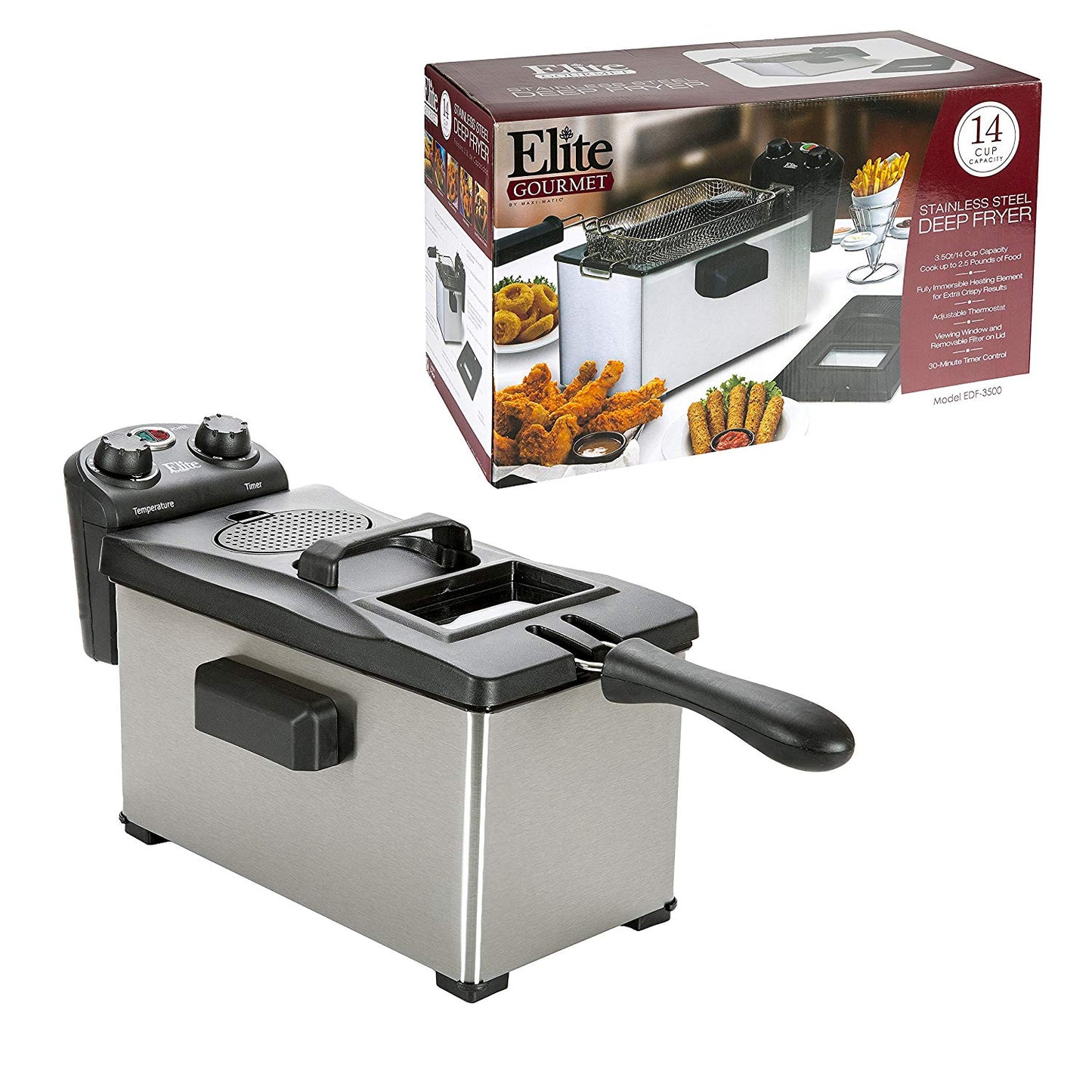 Elite Gourmet 3.5 Quart Deep Fryer