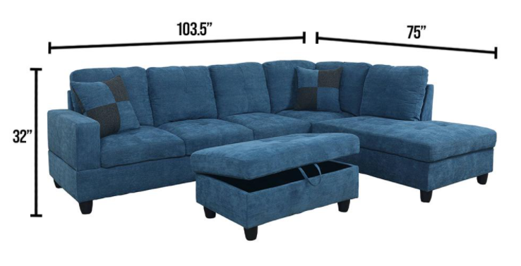 Europa Blue with Measurements