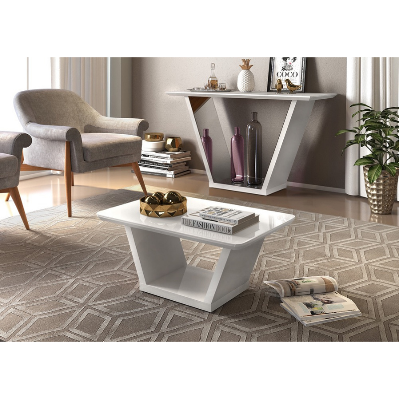 Fratello White Center Table