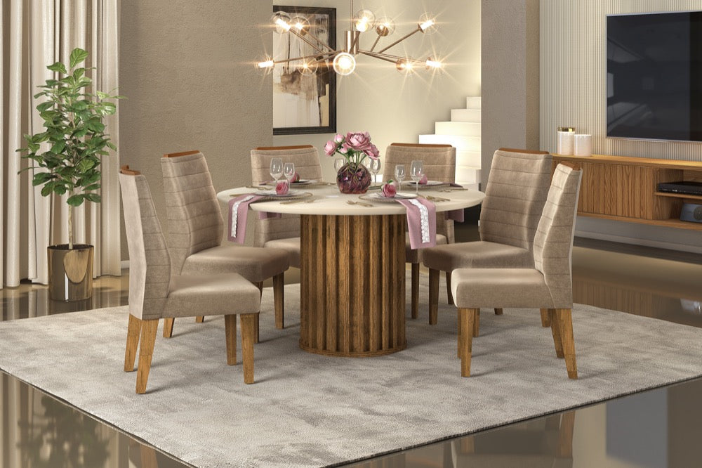 Grand Viena White 4-Seater Dining Set