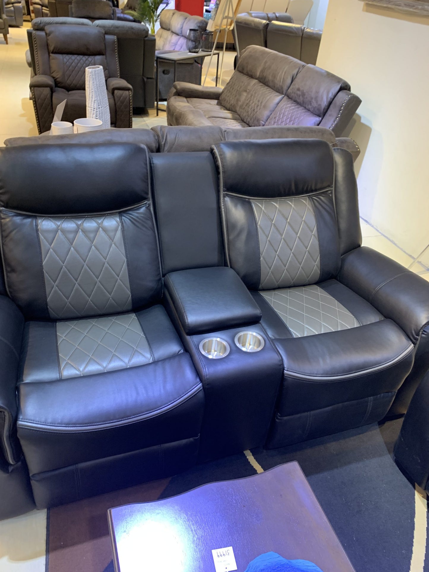 Phantom Silver Love Seat