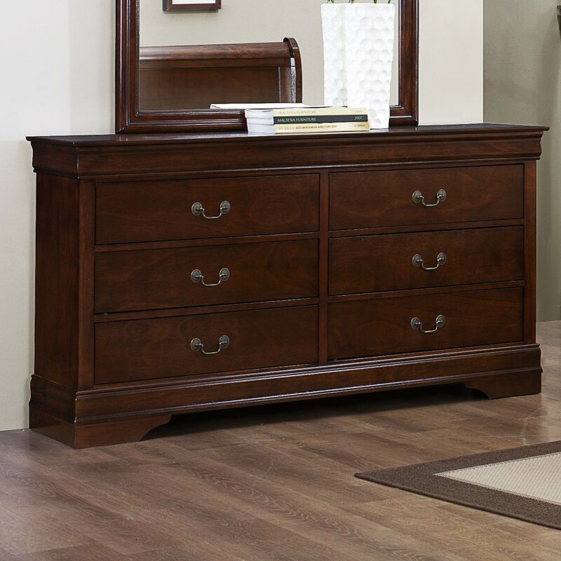 Louis Phillipe Cherry Dresser & Mirror