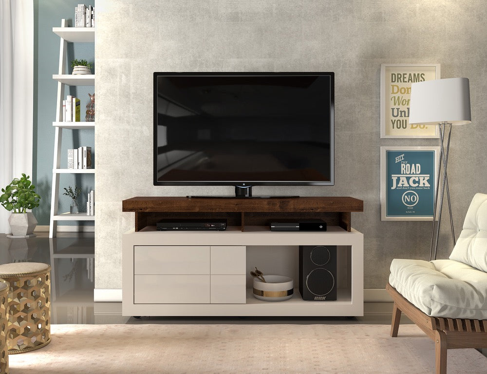 Mount Verano Off White TV Stand