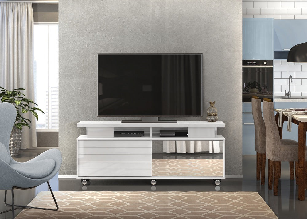New Age White TV Stand