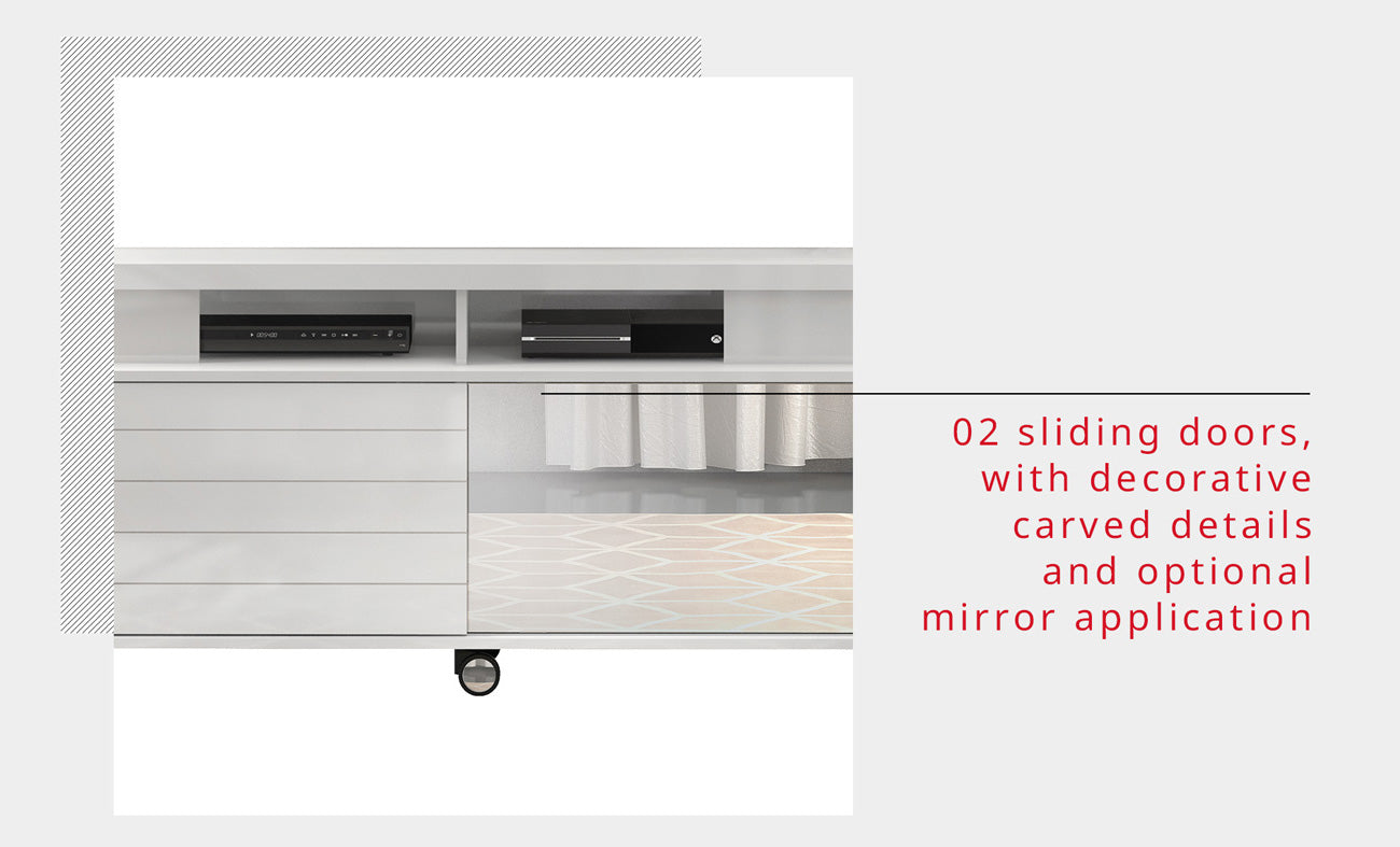 New Age White TV Stand