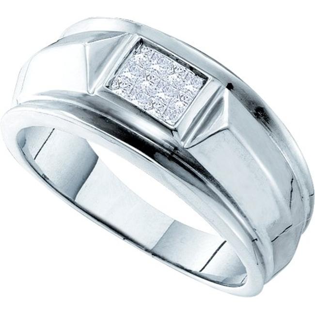 Men's Diamond Band 14K White Gold