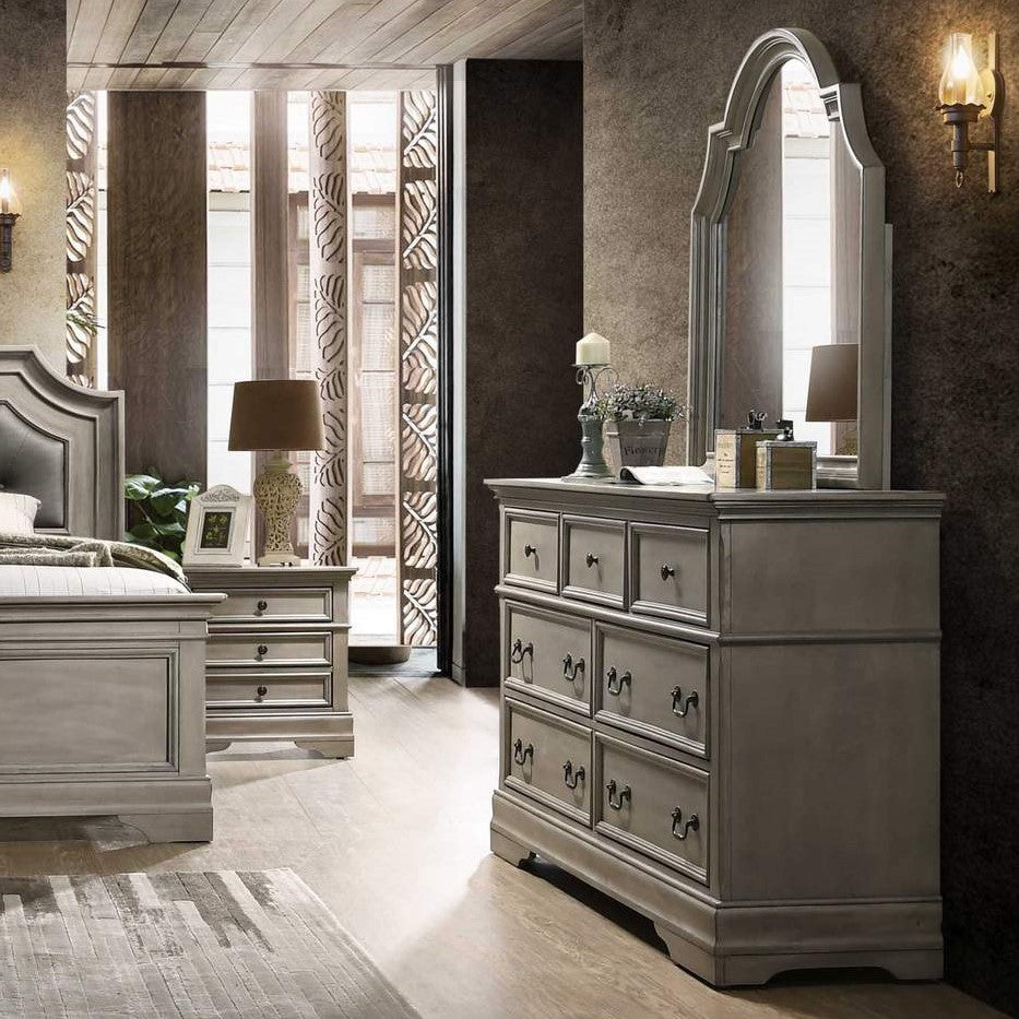 Platinum Elegance Dresser & Mirror