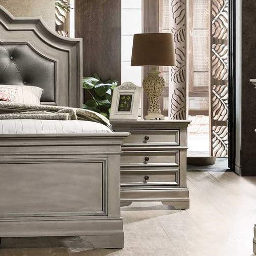 Platinum Elegance Nightstand