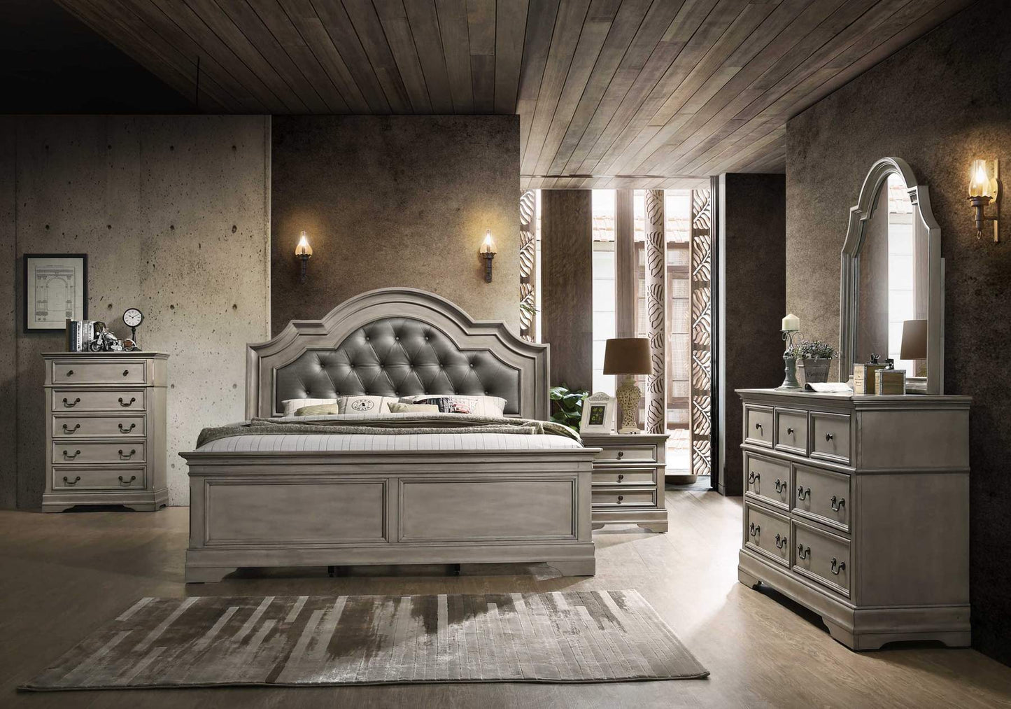 Platinum Elegance Nightstand