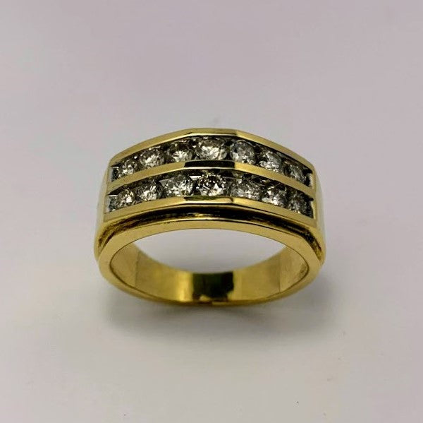 Men's Diamond Band 14K Yellow Gold