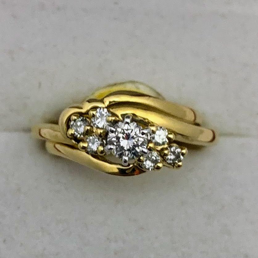 Bridal Set Diamond 14K Yellow Gold