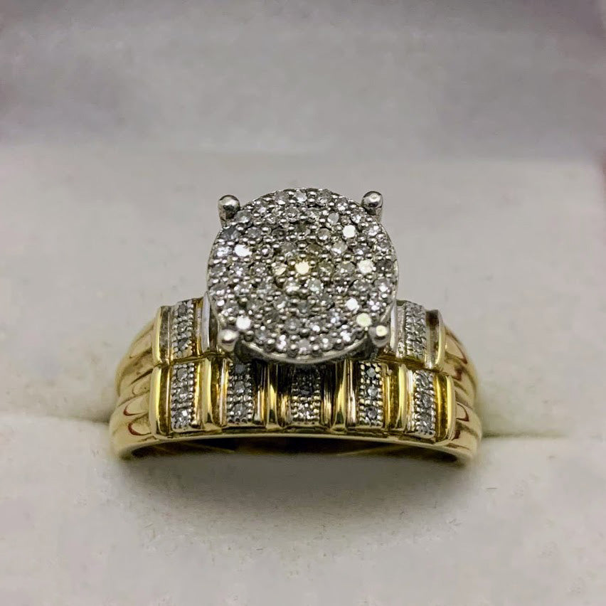 Bridal Set Diamond 10K Yellow Gold